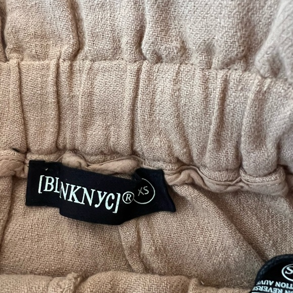 NWT Blank NYC 100% Ramie (Grass Linen) Paperbag Shorts - Picture 7 of 8